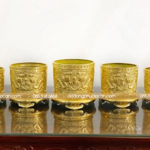 Bát Hương Bằng Đồng Dát Vàng