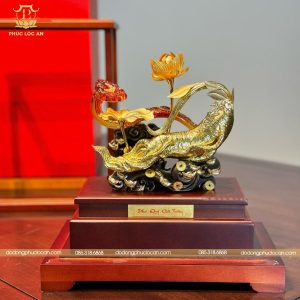 Sâm Ngọc Linh Hoa Sen Như Ý Dát Vàng 24K