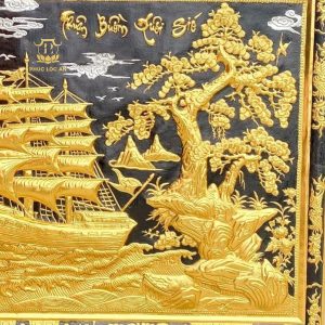 tranh thuan buom xuoi gio bang dong dat vang khung dong cao cap 302 2