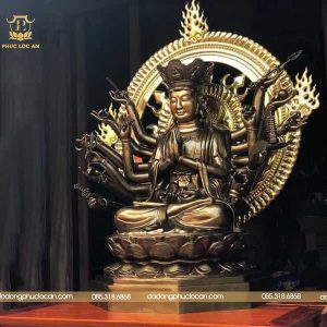 Tượng Chuẩn Đề bằng đồng cao 1m55