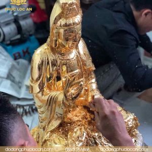 tuong phat ba quan am bang dong dat vang cao 80cm 155 2