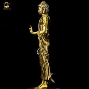 Alternative view of Tượng Phật Thích Ca đứng bằng đồng thau cao 60cm