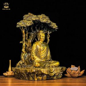 Tượng Phật Thích Ca ngồi gốc cây bồ đề