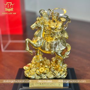 Tượng Thần Tài Cưỡi Ngựa Dát Vàng 24K – Chiêu Tài Đón Lộc, Công Danh Viên Mãn