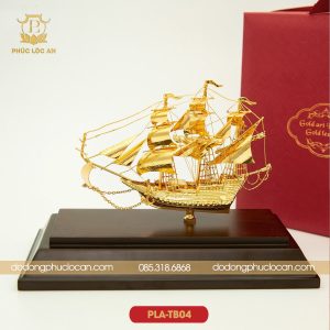 mo hinh thuyen buom ma vang 24k qua bieu sep doi tac qua tet 2026 583 10