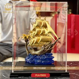 mo hinh thuyen buom ma vang 24k qua bieu sep doi tac qua tet 2026 583 12