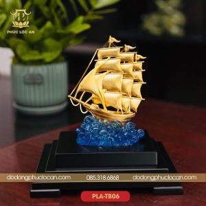 mo hinh thuyen buom ma vang 24k qua bieu sep doi tac qua tet 2026 583 13