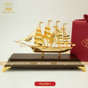 mo hinh thuyen buom ma vang 24k qua bieu sep doi tac qua tet 2026 583 19