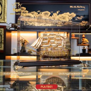 mo hinh thuyen buom ma vang 24k qua bieu sep doi tac qua tet 2026 583 6