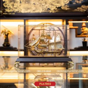 mo hinh thuyen buom ma vang 24k qua bieu sep doi tac qua tet 2026 583 7