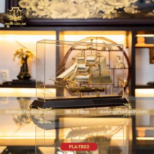 mo hinh thuyen buom ma vang 24k qua bieu sep doi tac qua tet 2026 583 8