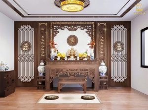 thi công gian thờ gia tiên